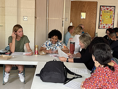 Teachers working together